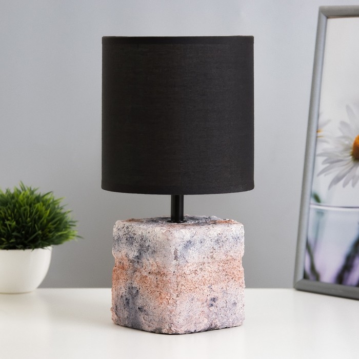 Настольная лампа Настольная лампа "Камила" Е14 40Вт коричневый черный 15х15х33см RISALUX