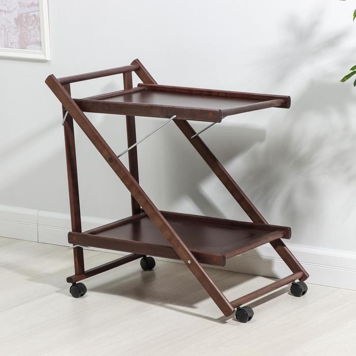 Столик сервировочный 2-х ярусный R.PHILLIP, 75×45×62 см, тёмный бук Столик сервировочный 2-х ярусный R.PHILLIP, 75×45×62 см, тёмный бук