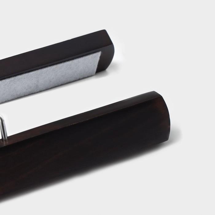 Вешалка для брюк и юбок Доляна, 25×16,5 см, зажим, цвет тёмное дерево Вешалка для брюк и юбок Доляна, 25×16,5 см, зажим, цвет тёмное дерево