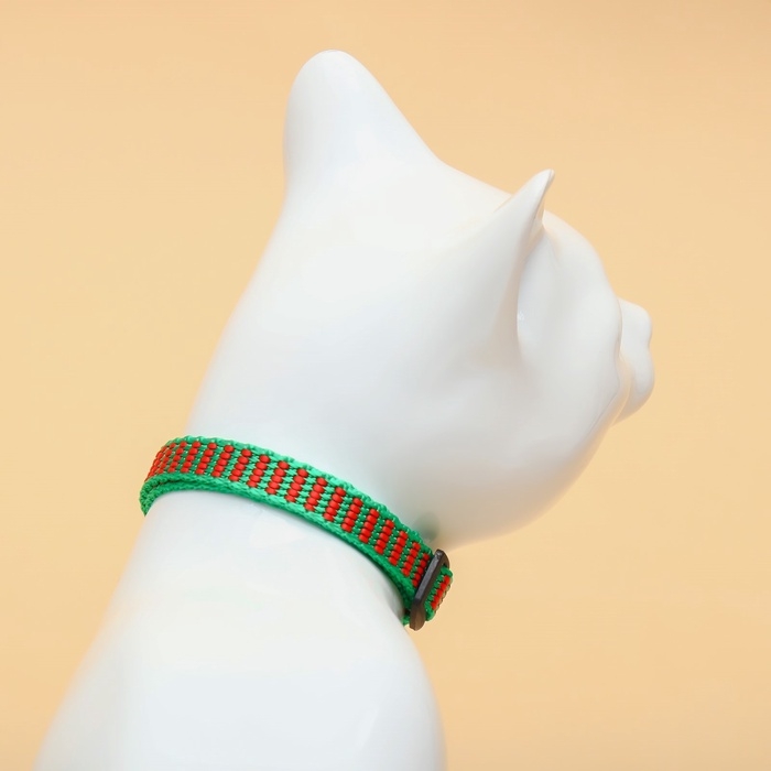 Ошейник + новогодний подвес Ошейник + новогодний подвес "Снежинка", 30 х 1 см, капрон, зелёный