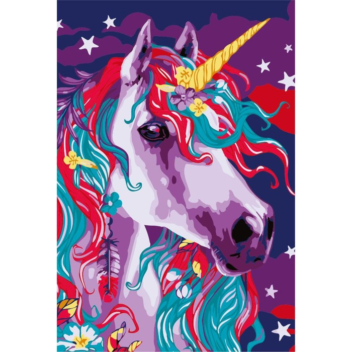 Алмазная мозаика с частичным заполнением на подрамнике «Единорог», 50 x 60 см Алмазная мозаика с частичным заполнением на подрамнике «Единорог», 50 x 60 см