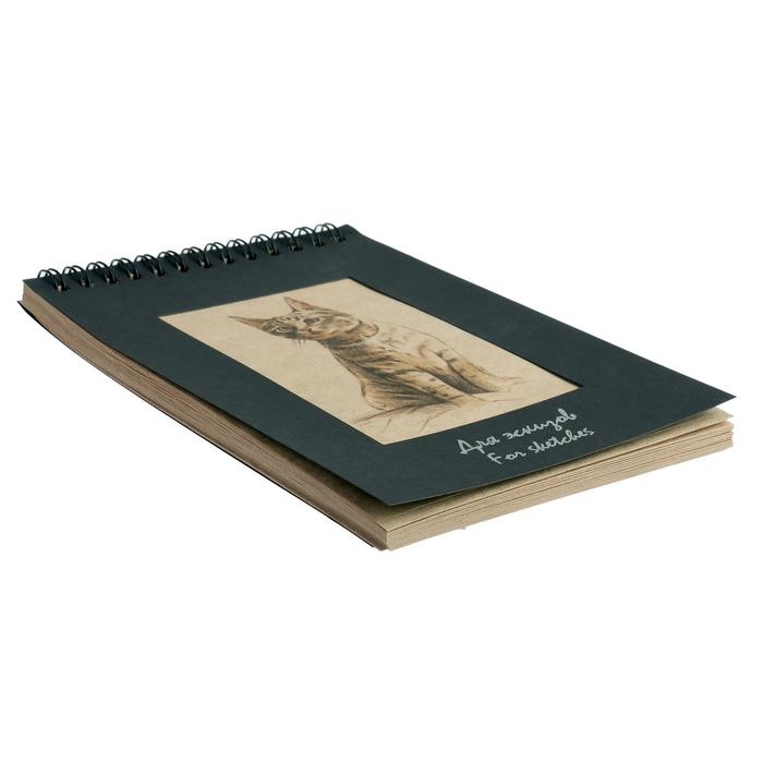 Блокнот для эскизов 120 х 180 мм, 50 листов "Котёнок", 70 г/м&sup2;