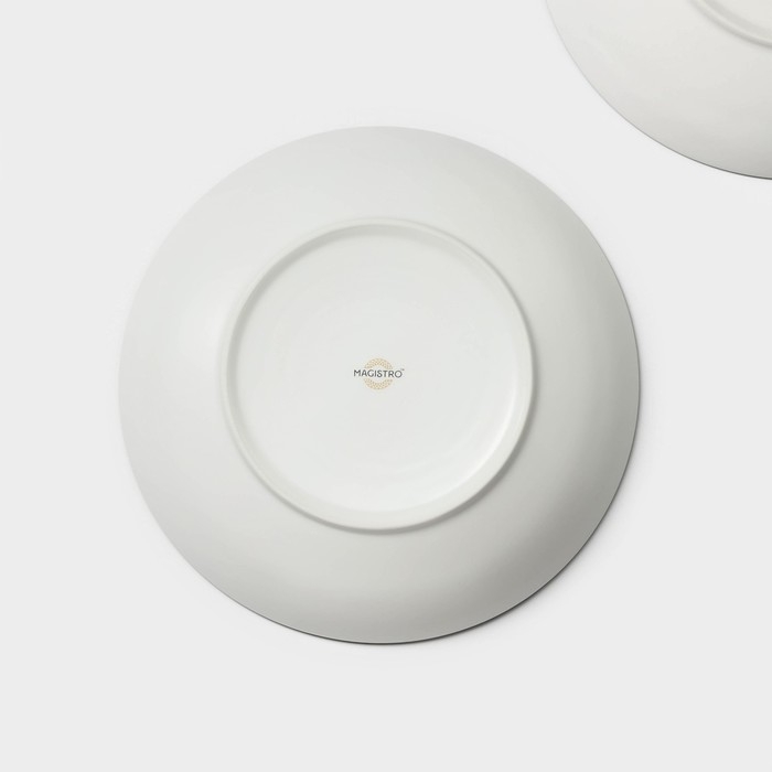 Тарелки глубокие фарфоровые Magistro Hypnose, 900 мл, 23×4,5 см, 2 шт Тарелки глубокие фарфоровые Magistro Hypnose, 900 мл, 23×4,5 см, 2 шт