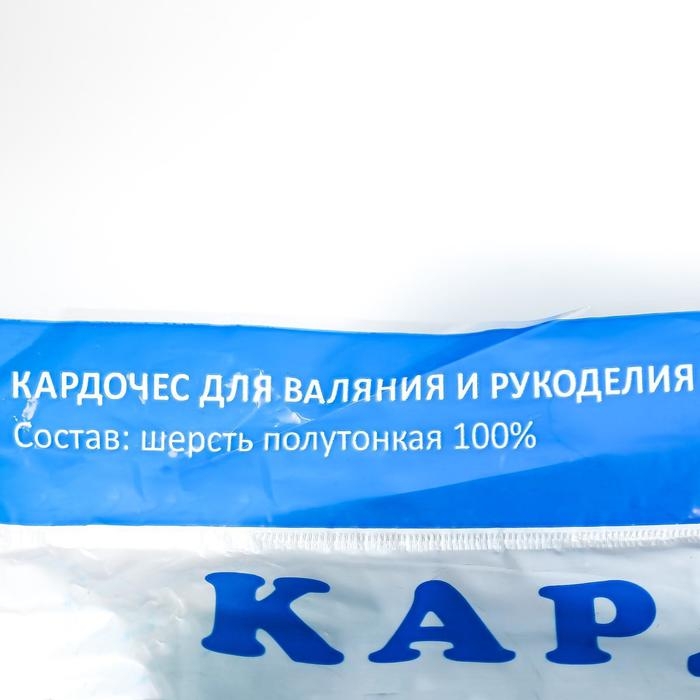 Шерсть для валяния  Шерсть для валяния "Кардочес" 100% полутонкая шерсть 100гр (091 вишня)