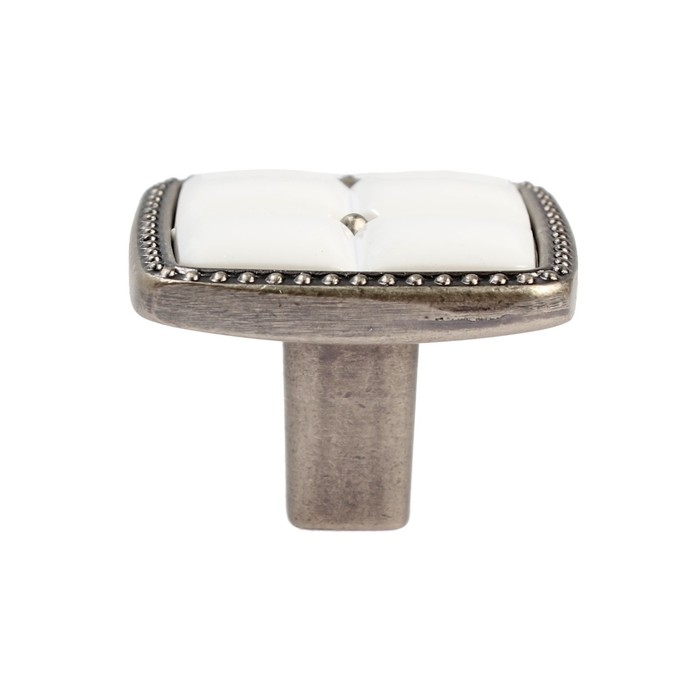 Ручка кнопка ELEGANT, керамическая, цвет старинное серебро Ручка кнопка ELEGANT, керамическая, цвет старинное серебро