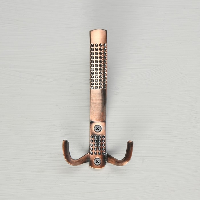 Крючок мебельный ТУНДРА TKT001, трехрожковый, медь Крючок мебельный ТУНДРА TKT001, трехрожковый, медь