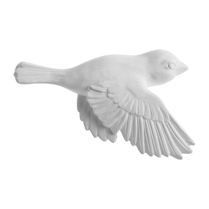 Декорация настенная, гипсовое панно Декорация настенная, гипсовое панно "Птицы" 3 шт, белые