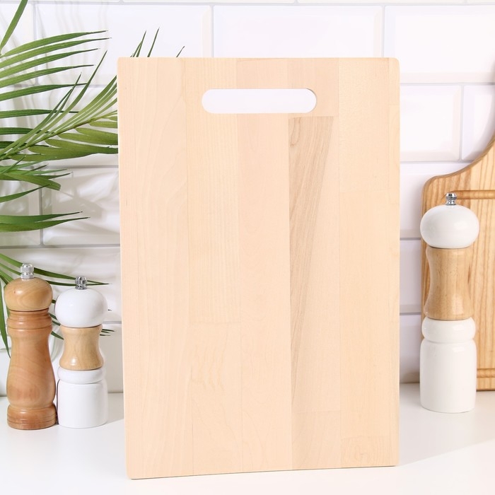 Доска разделочная деревянная  Доска разделочная деревянная "Прямоугольник"  34х23х0,8 см береза