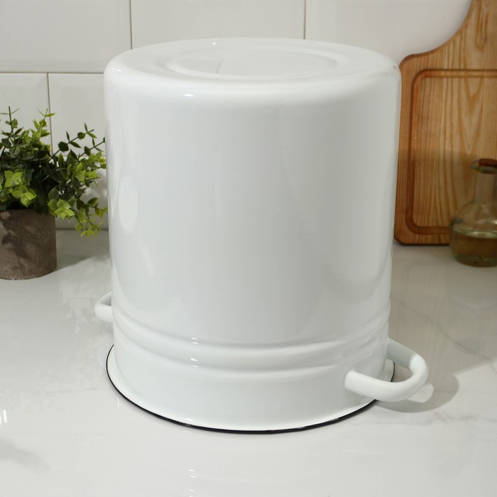 Кастрюля цилиндрическая, 12 л, индукция, цвет белый Кастрюля цилиндрическая, 12 л, индукция, цвет белый