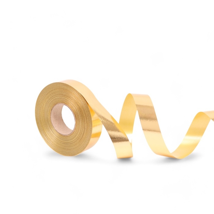 Лента металлизированная, золотая, 2 см х 45 м Лента металлизированная, золотая, 2 см х 45 м