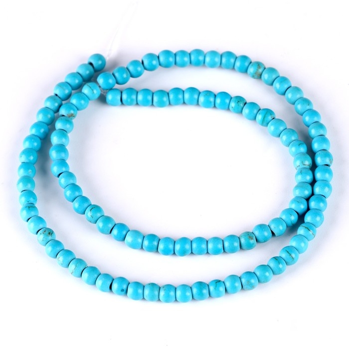 Бусины из натурального камня «Бирюза» набор 90 шт., размер 1 шт. — 4 мм Бусины из натурального камня «Бирюза» набор 90 шт., размер 1 шт. — 4 мм