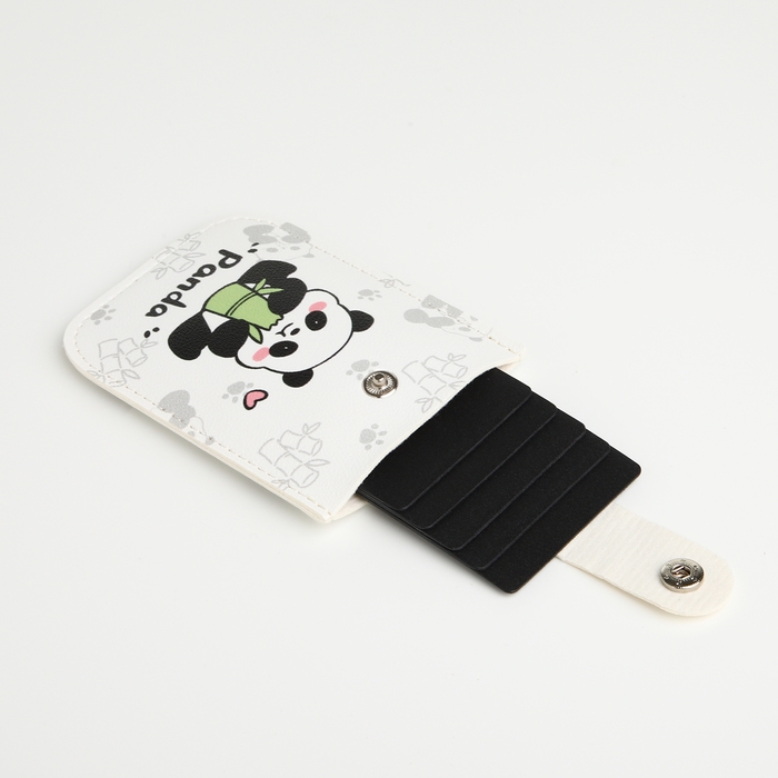 Картхолдер на кнопке, цвет белый Картхолдер на кнопке, цвет белый