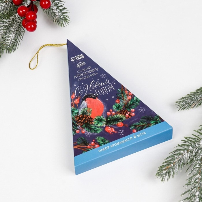 Аромамасла новогодние «С Новым годом» на Новый год, набор 6 шт, 3 мл Аромамасла новогодние «С Новым годом» на Новый год, набор 6 шт, 3 мл