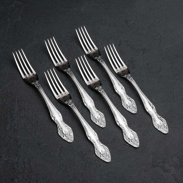 Набор столовых приборов «Тройка», 30 предметов, художественная роспись, декоративная коробка Набор столовых приборов «Тройка», 30 предметов, художественная роспись, декоративная коробка