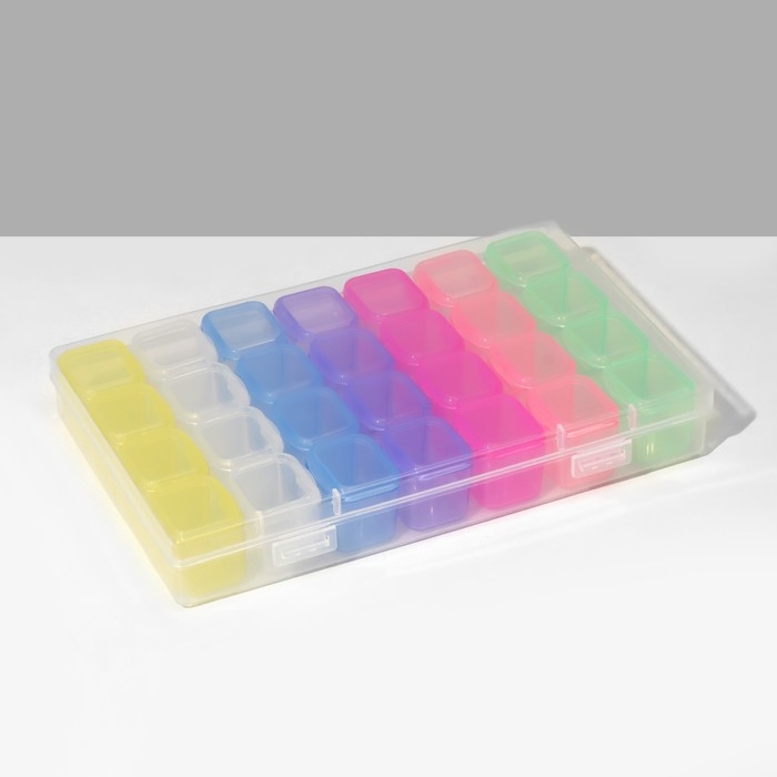 Подставка под украшения с футлярами 28 мест, 17×11×2,5 см, цвет разноцветный Подставка под украшения с футлярами 28 мест, 17×11×2,5 см, цвет разноцветный