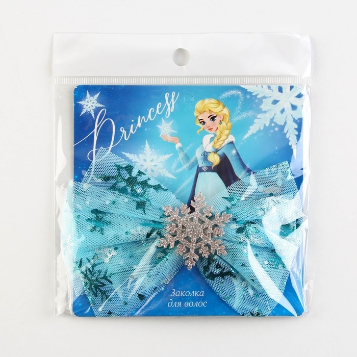 Бант заколка для волос новогодняя «Princess», на Новый год Бант заколка для волос новогодняя «Princess», на Новый год