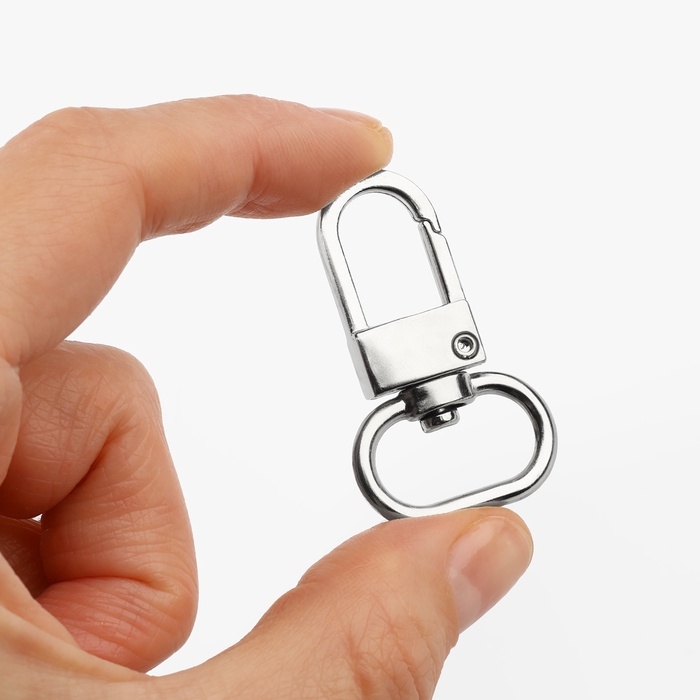 Карабин металлический, 41 × 25 мм / 20 × 2,5 мм, 5 шт, цвет серебряный Карабин металлический, 41 × 25 мм / 20 × 2,5 мм, 5 шт, цвет серебряный