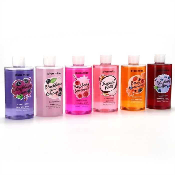 Гель для душа женский, 440 мл, аромат ягодных конфет, PICO MICO Гель для душа женский, 440 мл, аромат ягодных конфет, PICO MICO