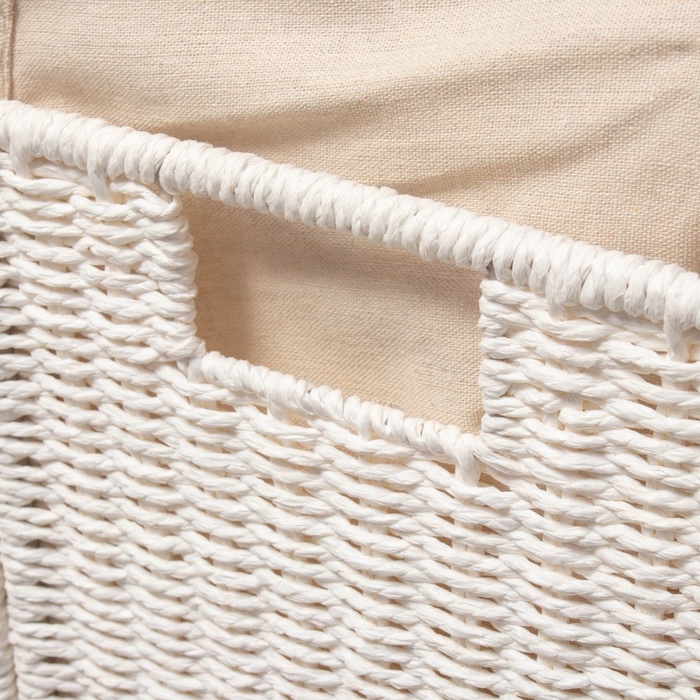 Корзина для белья LaDо́m «Классика», прямоугольная, 45×27×64 см, белая Корзина для белья LaDо́m «Классика», прямоугольная, 45×27×64 см, белая