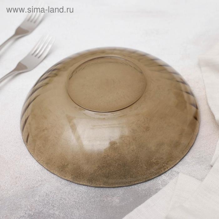 Тарелка глубокая стеклянная Elica, 600 мл, d=18 см, цвет коричневый Тарелка глубокая стеклянная Elica, 600 мл, d=18 см, цвет коричневый