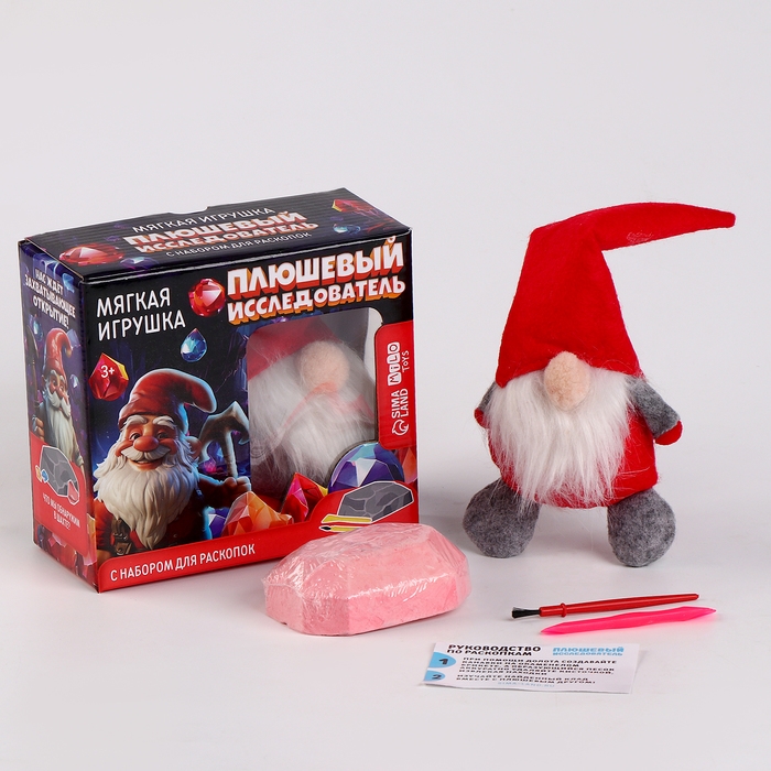 Новогодний подарок раскопки с мягкой игрушкой «Гном» Новогодний подарок раскопки с мягкой игрушкой «Гном»