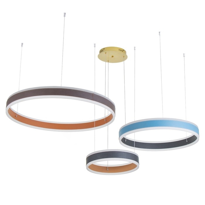 Люстра с ПДУ Люстра с ПДУ "Синтура" 3LED 266Вт 3000-6000К синий-оранжевый-бежевый 140х100х7-157см BayerLux 767309