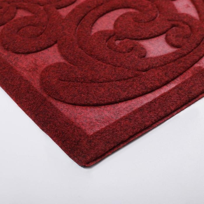 Коврик влаговпитывающий придверный без окантовки «Welcome Вензель», 45×75 см, цвет МИКС Коврик влаговпитывающий придверный без окантовки «Welcome Вензель», 45×75 см, цвет МИКС