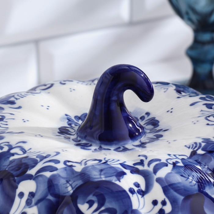 Блюдо «Блинница Тыква», гжель Блюдо «Блинница Тыква», гжель