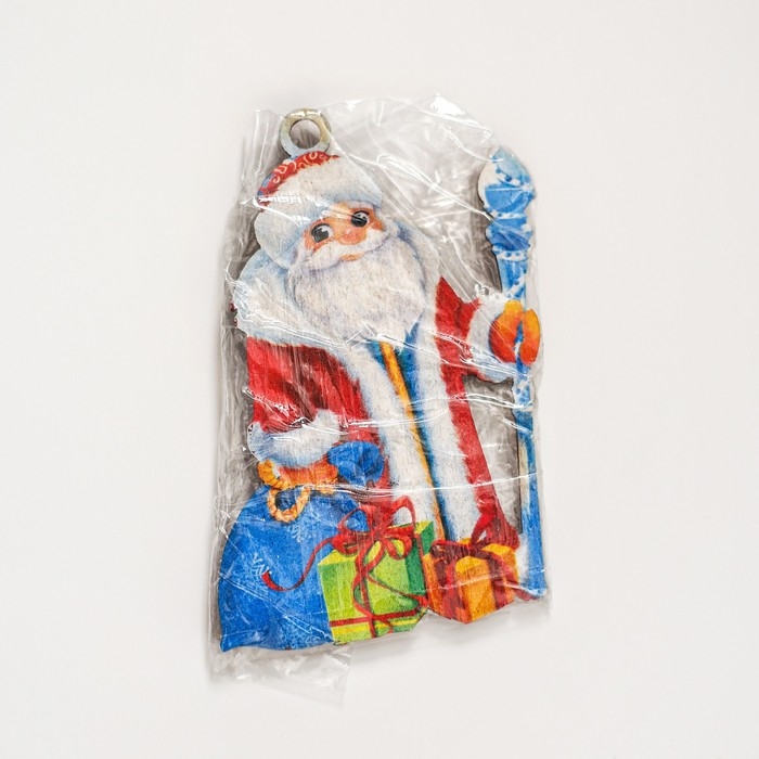 Ёлочная игрушка новогодняя «Дед мороз», на Новый год, хдф, 6,4 х 9 Ёлочная игрушка новогодняя «Дед мороз», на Новый год, хдф, 6,4 х 9