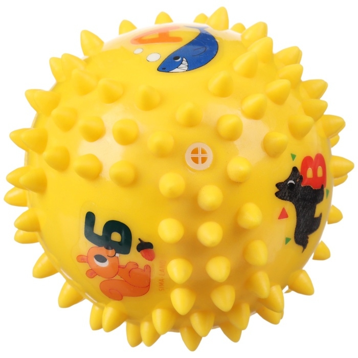 Набор развивающих тактильных мячиков &laquo;Цифры и буквы&raquo;, с пищалкой, 2 шт, Крошка Я