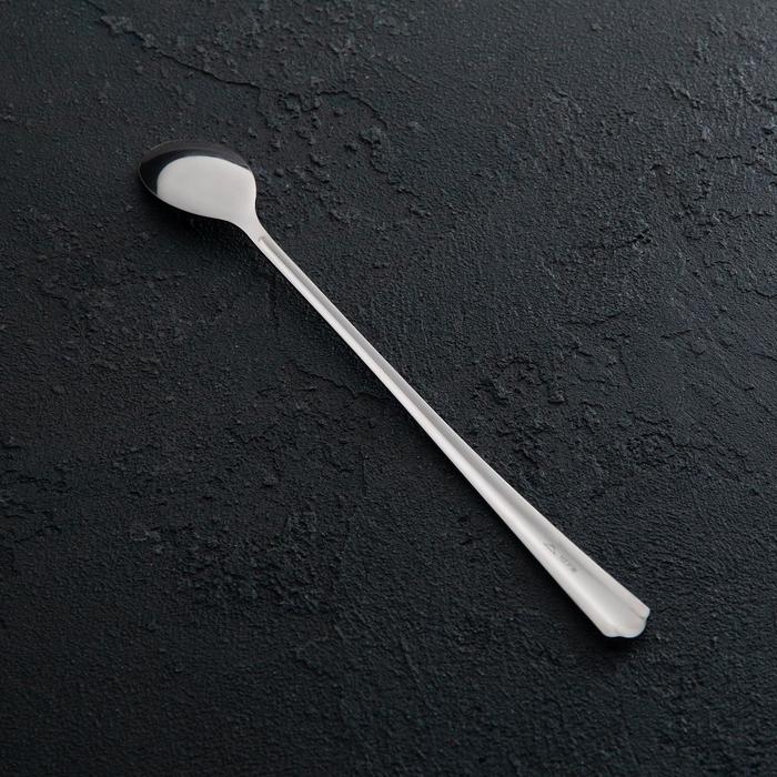 Ложка для коктейлей «Новинка», длина 20 см, толщина 1,2 мм, упрощённой обработки, цвет серебряный Ложка для коктейлей «Новинка», длина 20 см, толщина 1,2 мм, упрощённой обработки, цвет серебряный