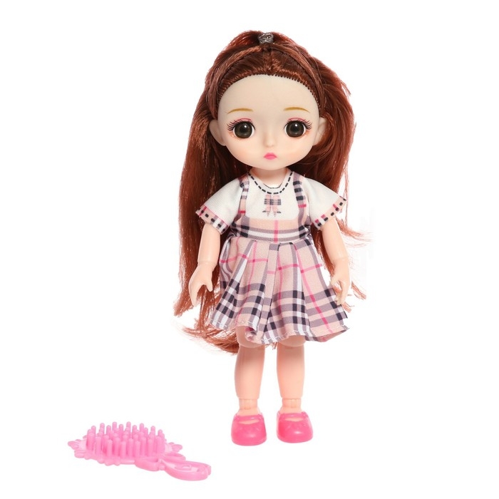 Кукла модная шарнирная «Мика» в платье, МИКС Кукла модная шарнирная «Мика» в платье, МИКС