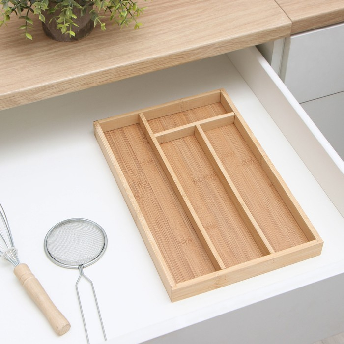 Сушилка для столовых приборов Доляна «Бамбуковый лес», 33,5×22×3 см, 4 ячейки Сушилка для столовых приборов Доляна «Бамбуковый лес», 33,5×22×3 см, 4 ячейки