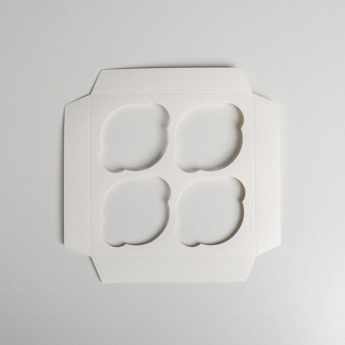 Коробка для капкейков, кондитерская упаковка, 4 ячейки «8 Марта!», 16 х 16 х 10 см Коробка для капкейков, кондитерская упаковка, 4 ячейки «8 Марта!», 16 х 16 х 10 см