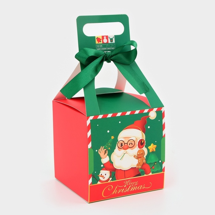 Новый год. Коробка складная Новогодняя 10 х 10 х 20,5 см. Новый год. Коробка складная Новогодняя 10 х 10 х 20,5 см.