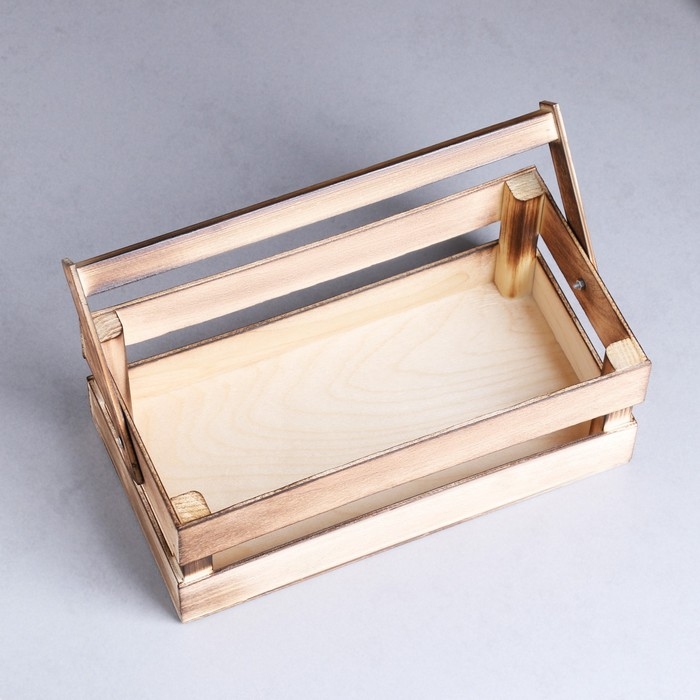 Кашпо деревянное 24.5×13.5×9 см  Кашпо деревянное 24.5×13.5×9 см "Двушка Лайт", двухреечное, обжиг Дарим Красиво