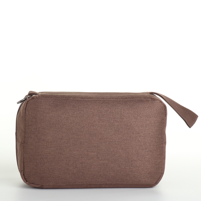 Косметичка-несессер на молниях, цвет коричневый Косметичка-несессер на молниях, цвет коричневый