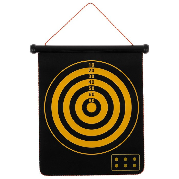 Дартс ONLYTOP, магнитное полотно диаметром 38 см, 6 дротиков Дартс ONLYTOP, магнитное полотно диаметром 38 см, 6 дротиков