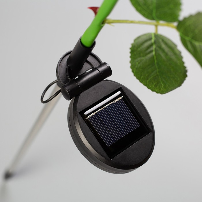 Садовый светильник на солнечной батарее «Роза жёлтая», 75 см, 5 LED, свечение белое Садовый светильник на солнечной батарее «Роза жёлтая», 75 см, 5 LED, свечение белое