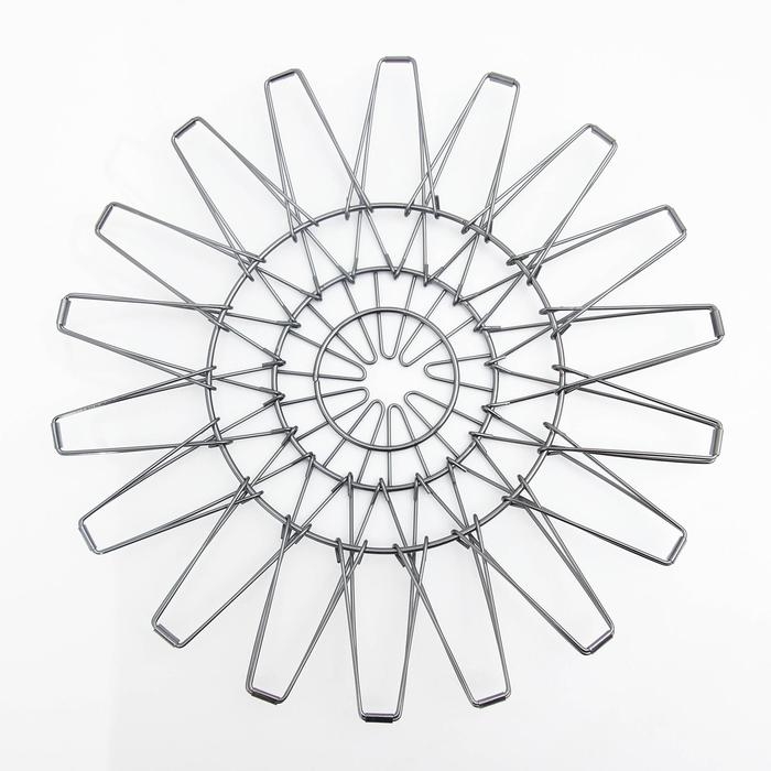 Фруктовница Доляна, раскладная, 29×29×4,5 см, цвет графит Фруктовница Доляна, раскладная, 29×29×4,5 см, цвет графит