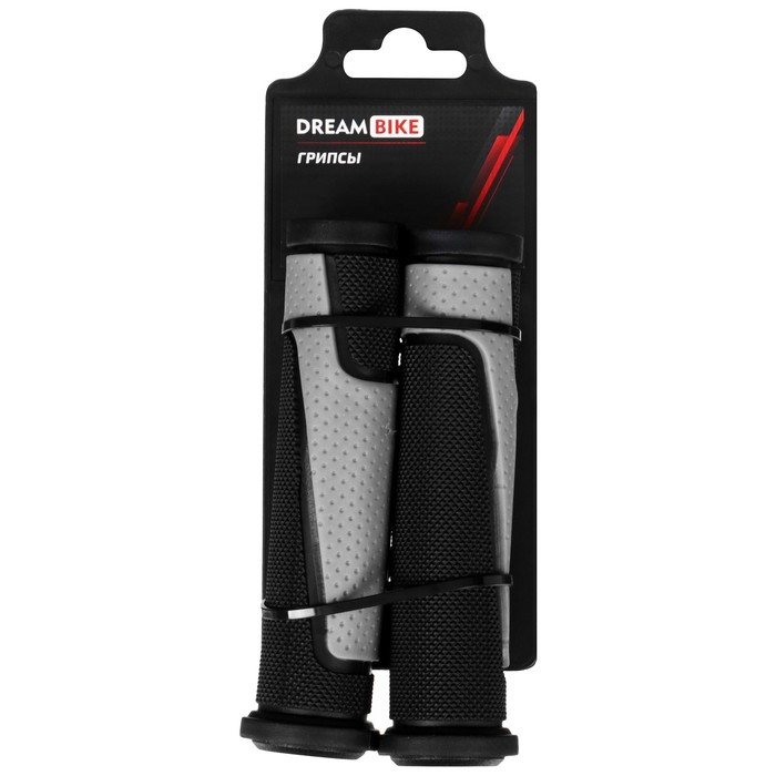 Грипсы Dream Bike, 125 мм, с барендами, цвет чёрный/серый Грипсы Dream Bike, 125 мм, с барендами, цвет чёрный/серый