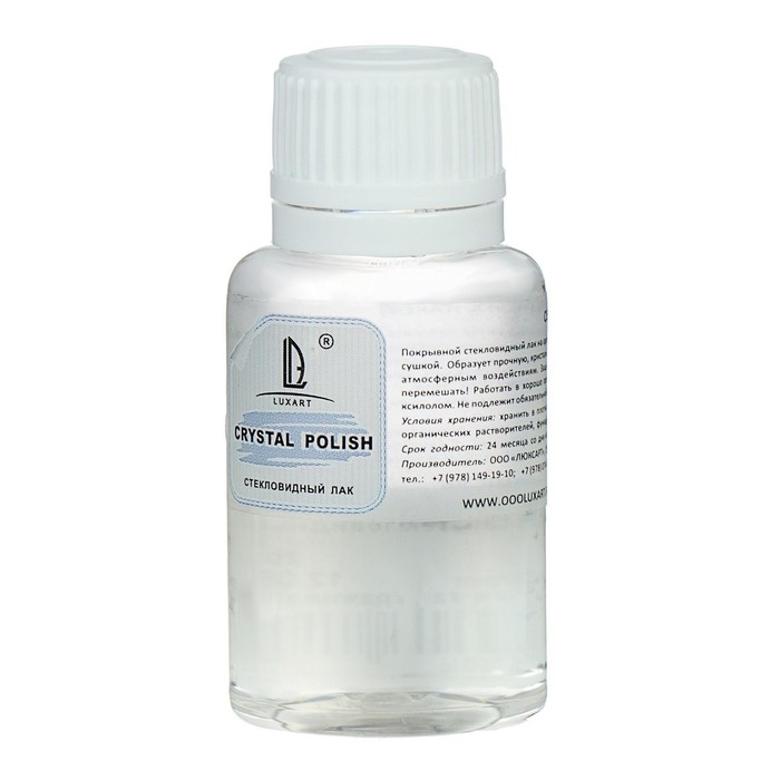 Лак стекловидный глянцевый LUXART CrystalPolish, 20 мл, спиртовая основа, не липкий Лак стекловидный глянцевый LUXART CrystalPolish, 20 мл, спиртовая основа, не липкий