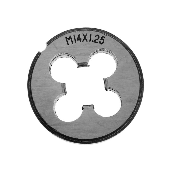 Плашка метрическая ТУНДРА, М14 х 1.25 мм