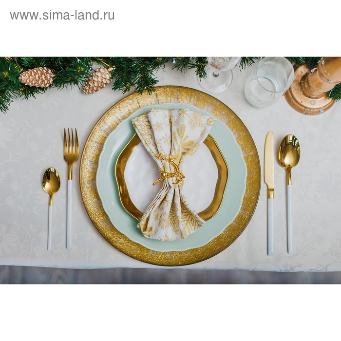 Тарелка - блюдо подстановочное Magistro «Бурлеск», d=33 см, цвет золотой Тарелка - блюдо подстановочное Magistro «Бурлеск», d=33 см, цвет золотой