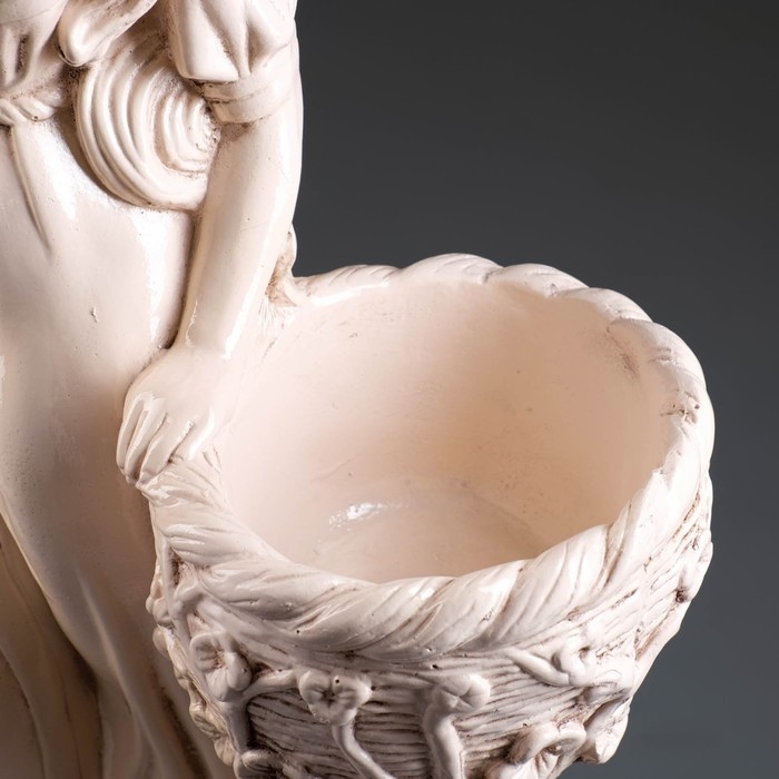 Фигура  Фигура "Девушка с двумя кашпо", 1,2 л/0,9 л/20х29х96см состаренный