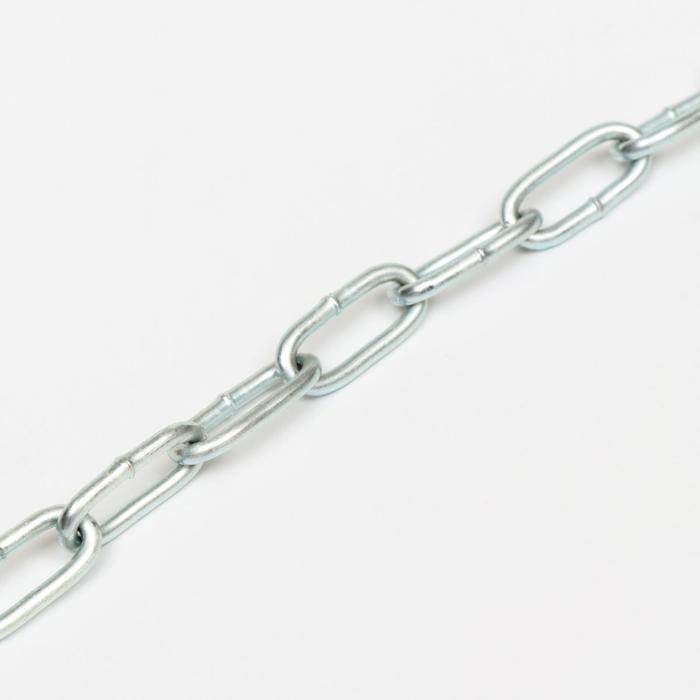 Цепь для привязи собак, 5 м, калибр 3 х 21 мм, белая Цепь для привязи собак, 5 м, калибр 3 х 21 мм, белая