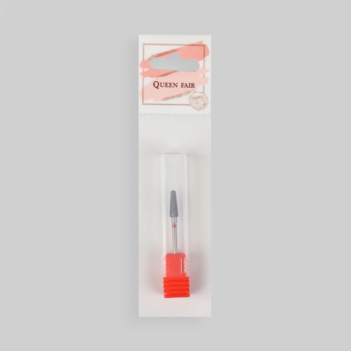 Фреза твердосплавная для маникюра &laquo;Тонкий конус&raquo;, мелкая нарезка, 4 &times; 15 мм, в пластиковом футляре