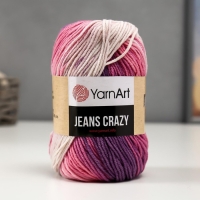 Пряжа "Jeans crazy" 55% хлопок, 45% акрил 160м/50гр (8206  принт)