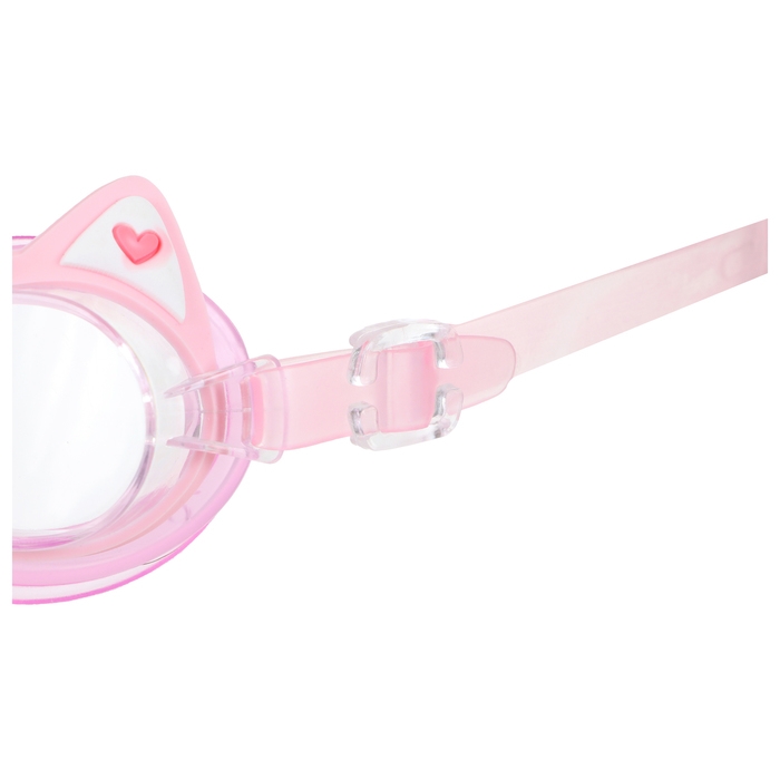 Очки для плавания детские «На волне» «Кошечка», беруши, цвет розовый Очки для плавания детские «На волне» «Кошечка», беруши, цвет розовый
