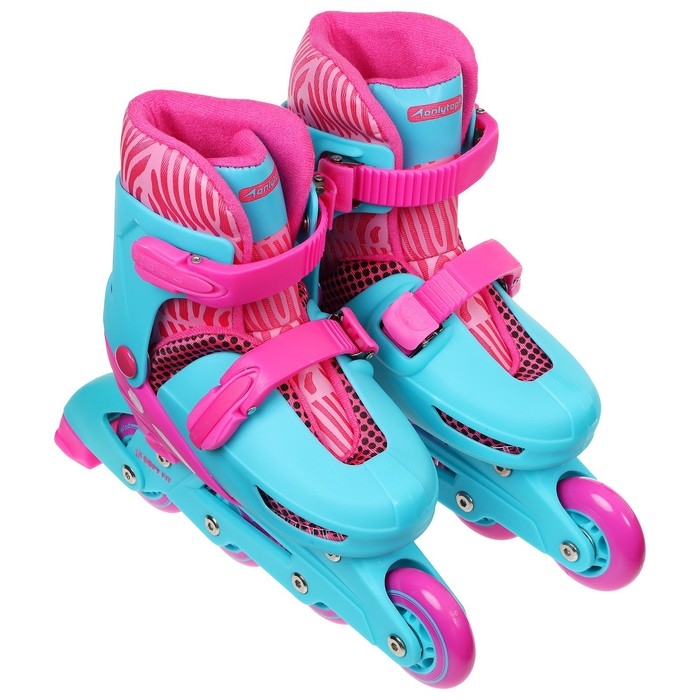 Роликовые коньки раздвижные ONLYTOP, р. 30-33, колёса PVC 64 мм Роликовые коньки раздвижные ONLYTOP, р. 30-33, колёса PVC 64 мм